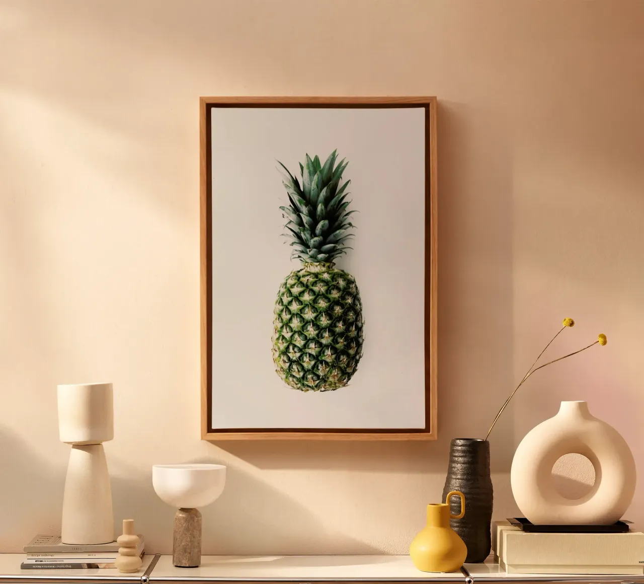 Pineapple tela con Cornice a cassetta da Miles of Light
