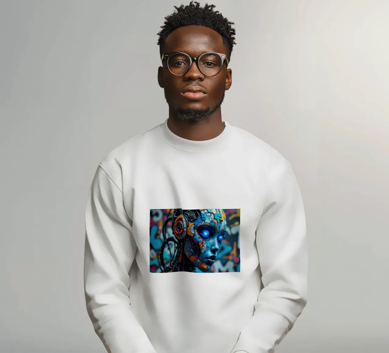 Robot cibernetico femminile felpa da 🎁 NOBELART