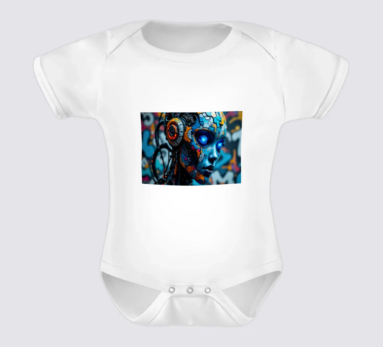 Robot cibernetico femminile body neonato maniche corte da ARTVI-SHOP