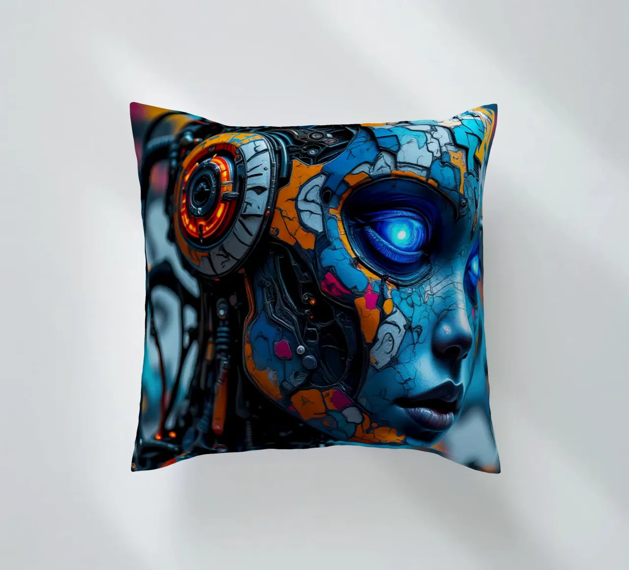 Robot cibernetico femminile cuscino da 🎁 NOBELART