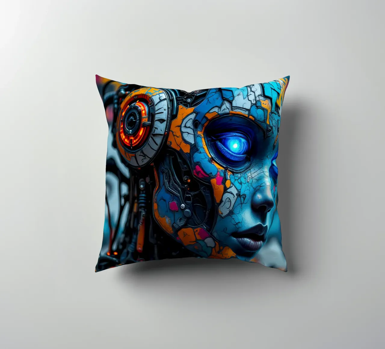 Robot cibernetico femminile cuscino da 🎁 NOBELART