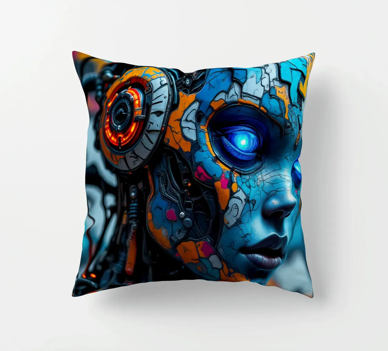 Robot cibernetico femminile cuscino da 🎁 NOBELART