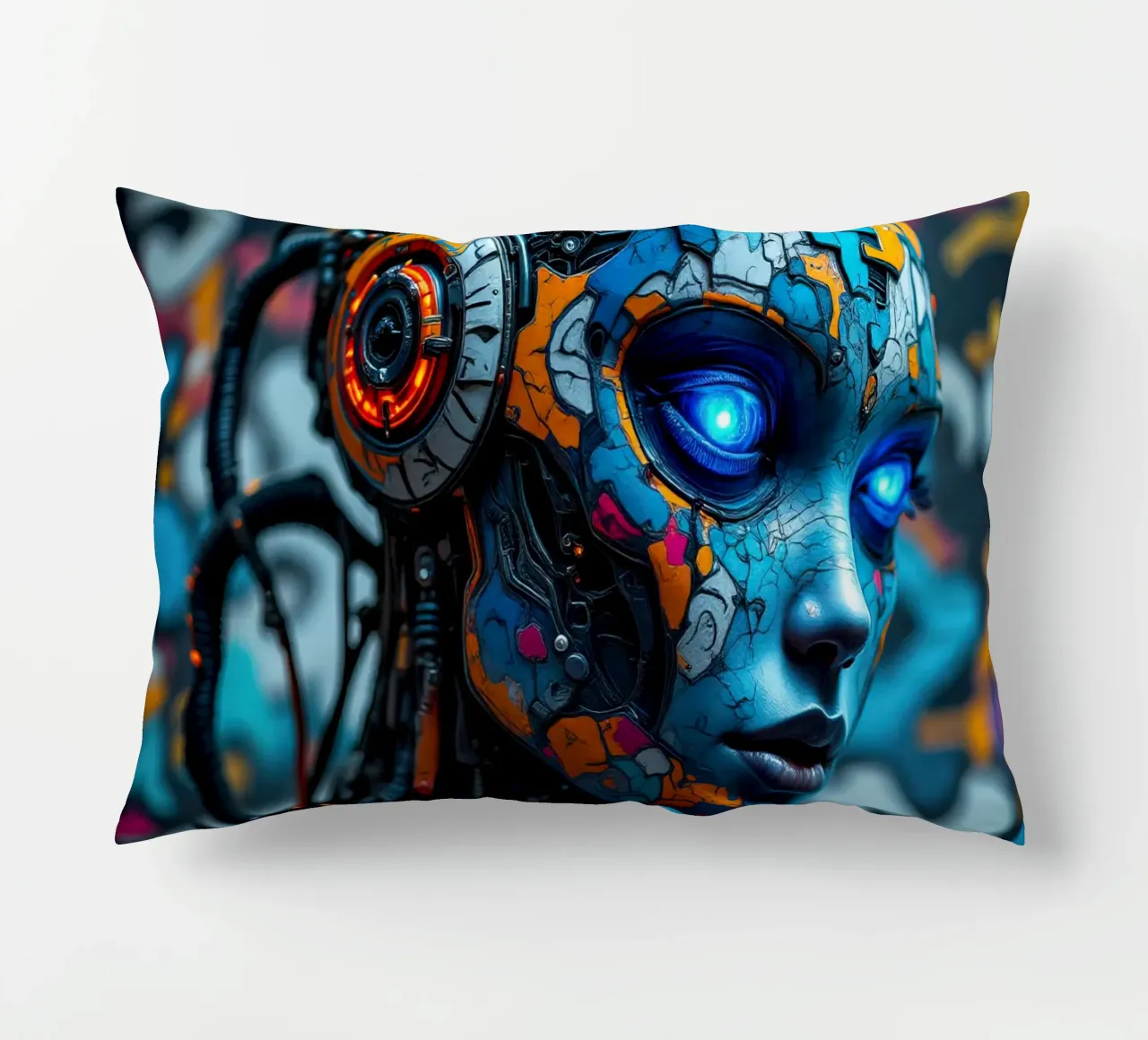 Robot cibernetico femminile cuscino da 🎁 NOBELART