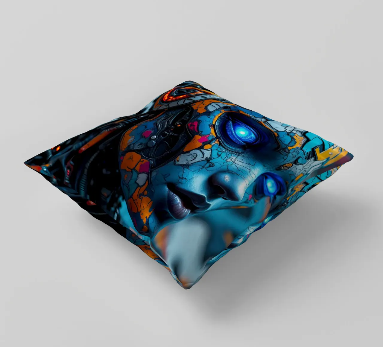 Robot cibernetico femminile cuscino da 🎁 NOBELART