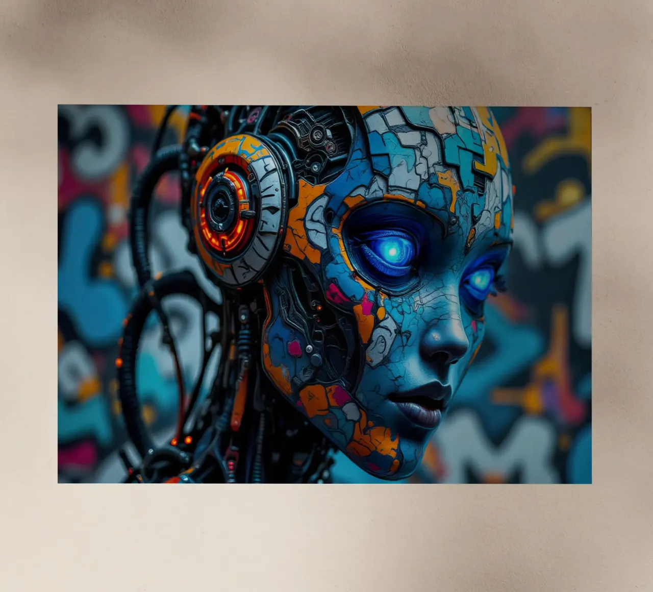 Robot cibernetico femminile pellicola backlit da 🎁 NOBELART