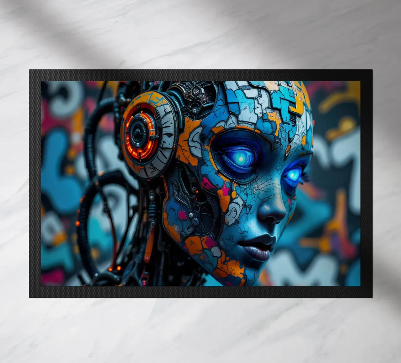 Robot cibernetico femminile zerbino da 🎁 NOBELART