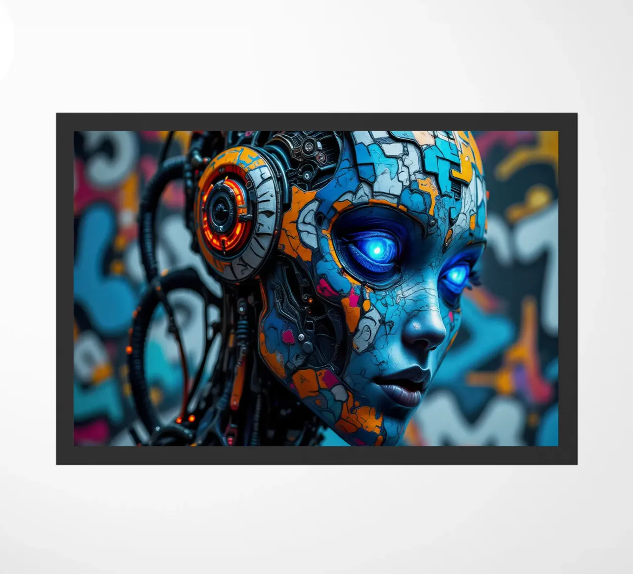 Robot cibernetico femminile zerbino da 🎁 NOBELART