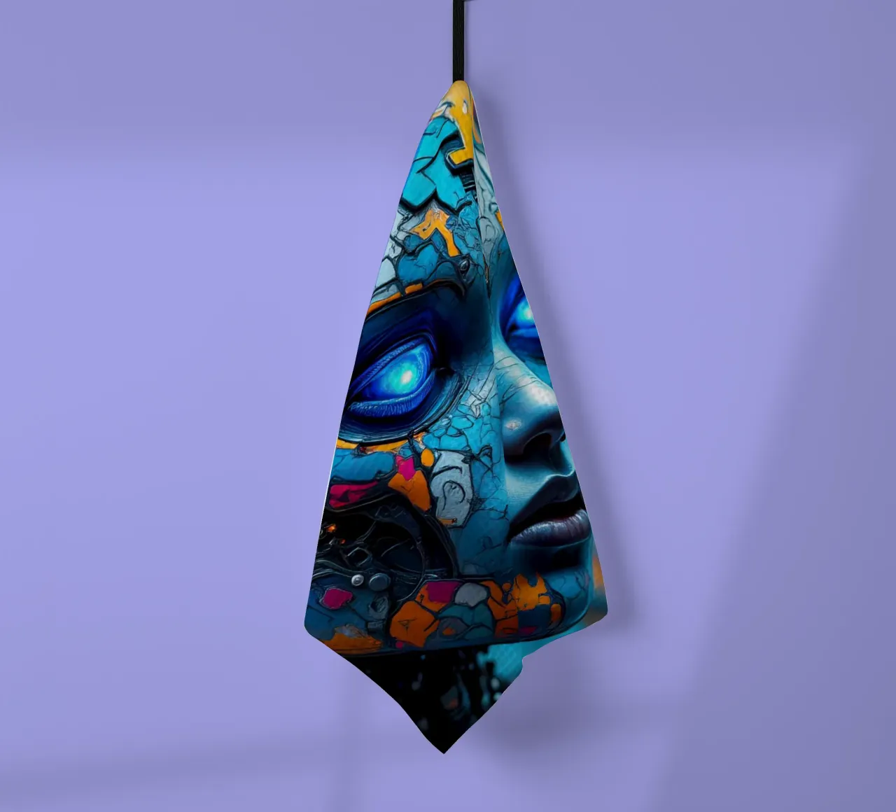 Robot cibernetico femminile canovaccio da cucina da 🎁 NOBELART