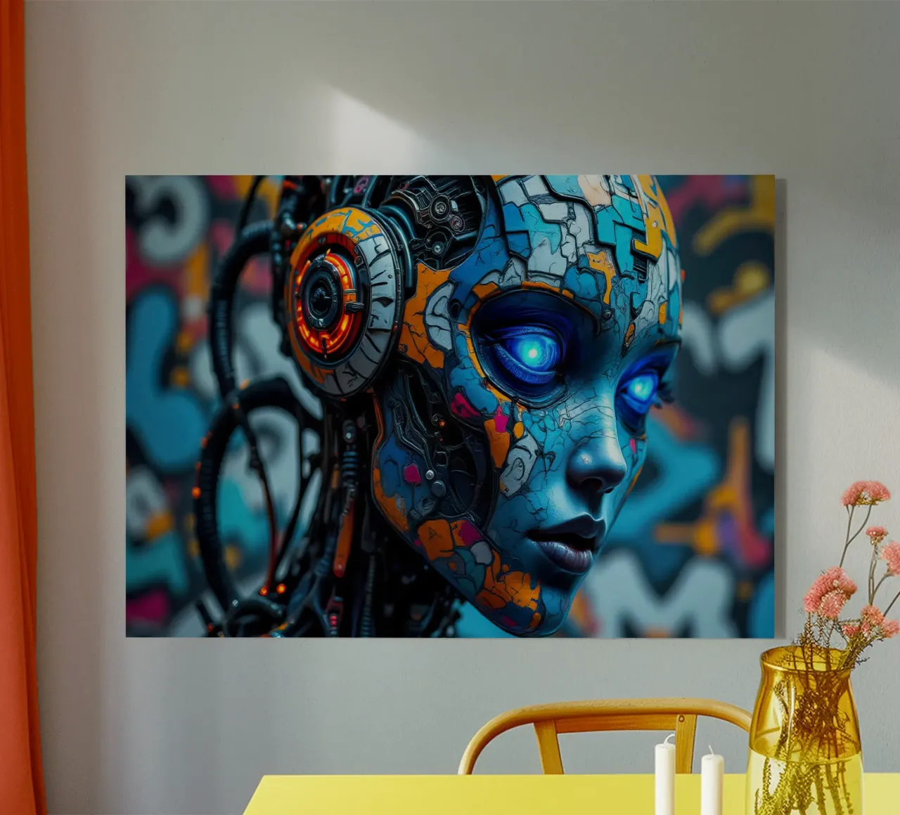 Robot cibernetico femminile plexiglass da 🎁 NOBELART