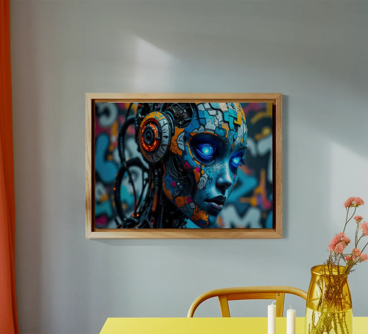 Robot cibernetico femminile alluminio dibond da 🎁 NOBELART