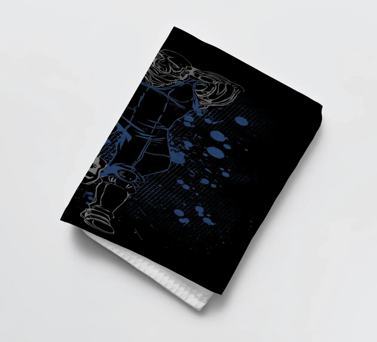 Jet Black 1 tea towel by Neonartstudio