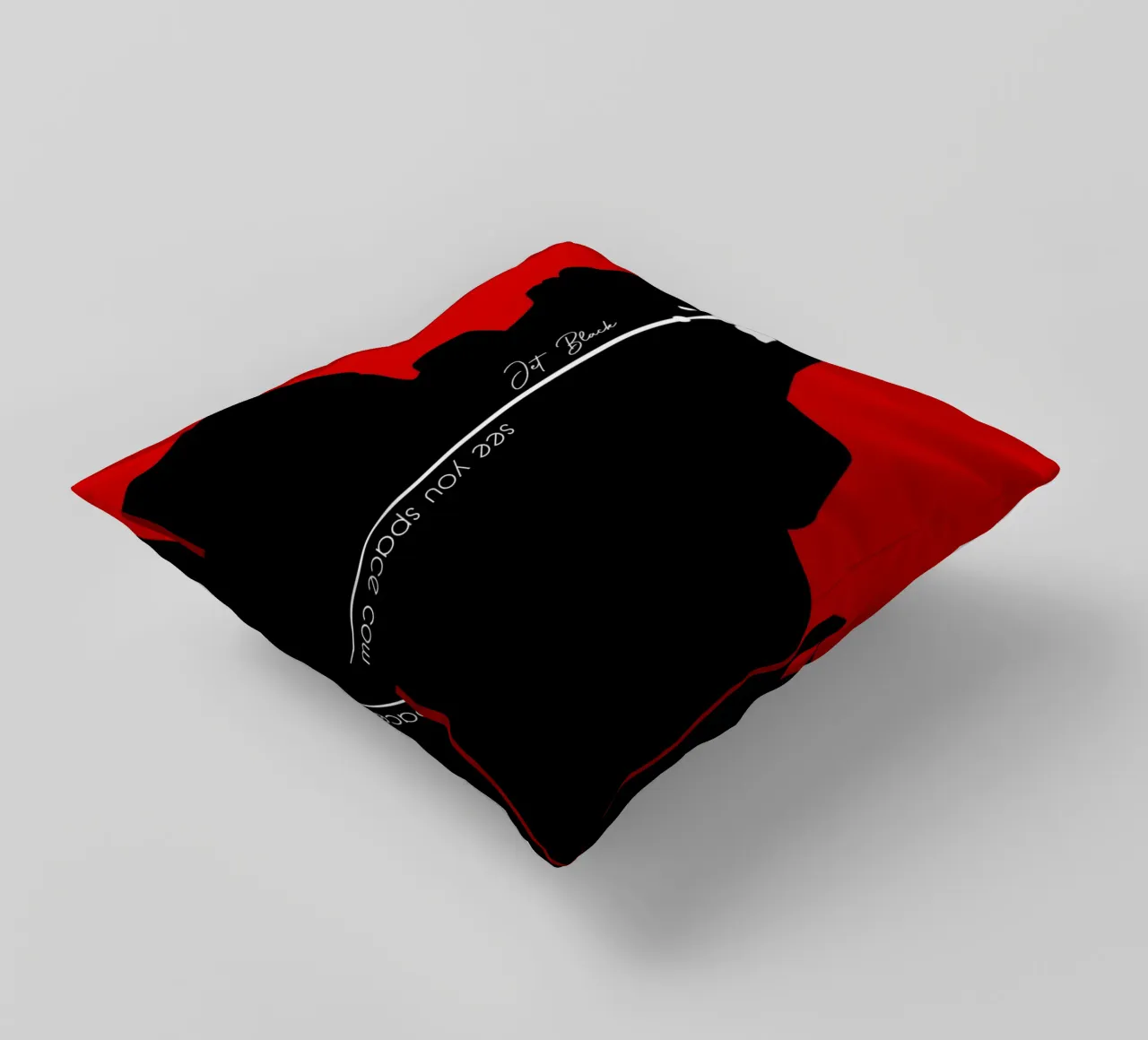 Jet Black cuscino da Neonartstudio