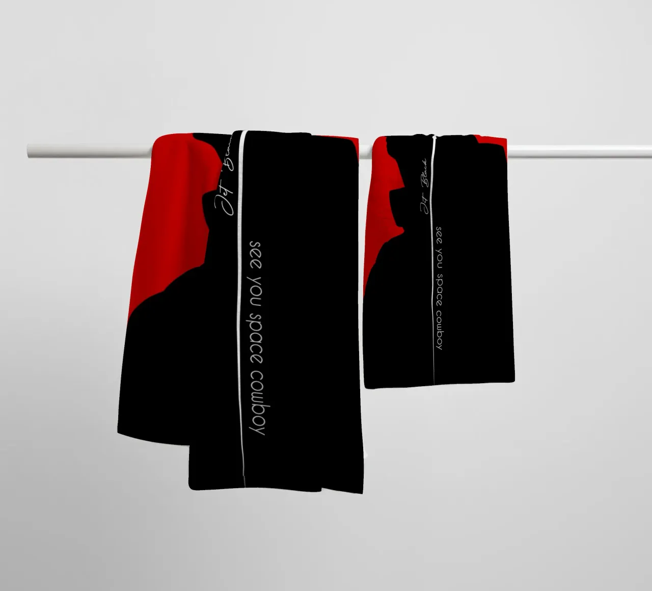 Jet Black asciugamano da bagno da Neonartstudio