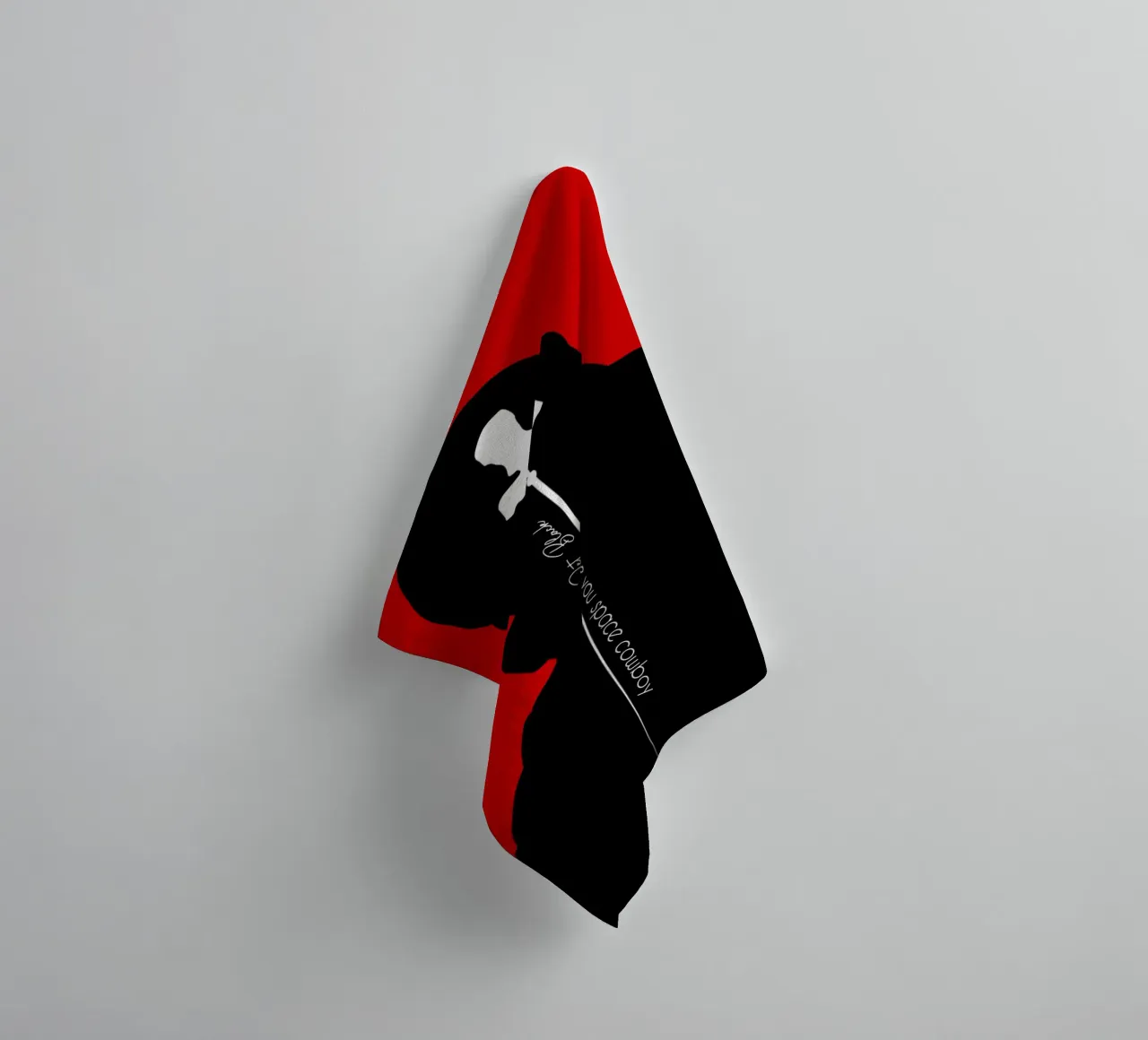 Jet Black asciugamano da bagno da Neonartstudio