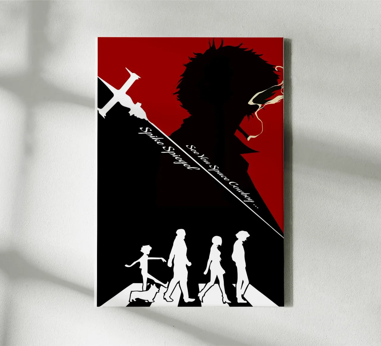 Spike Spiegel 1 tela con Cornice a cassetta da Neonartstudio