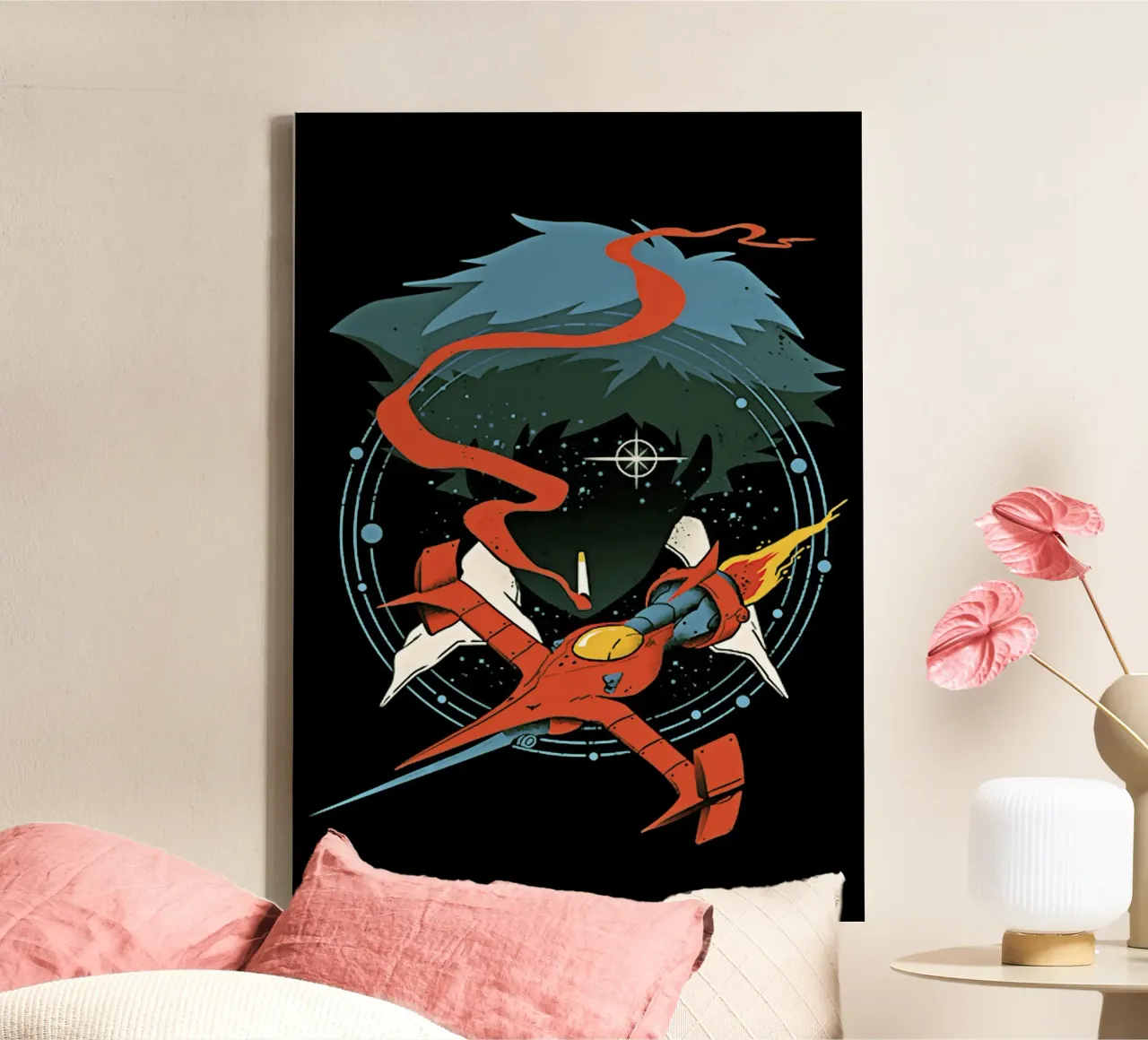 Spike Spiegel 2 tela con Cornice a cassetta da Neonartstudio