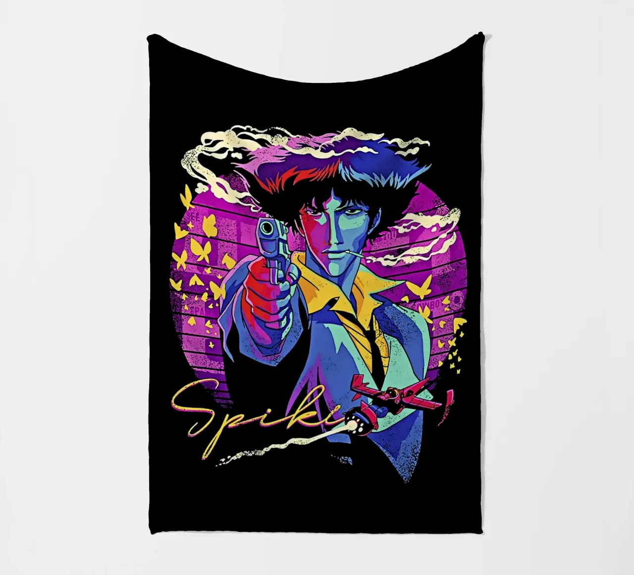 Spike Spiegel 3 coperta in pile da Neonartstudio