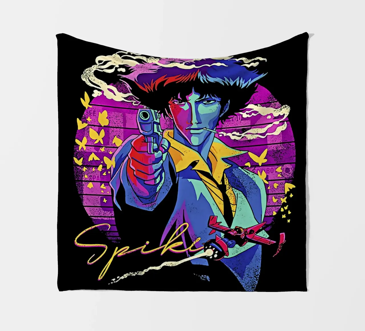 Spike Spiegel 3 coperta in pile da Neonartstudio