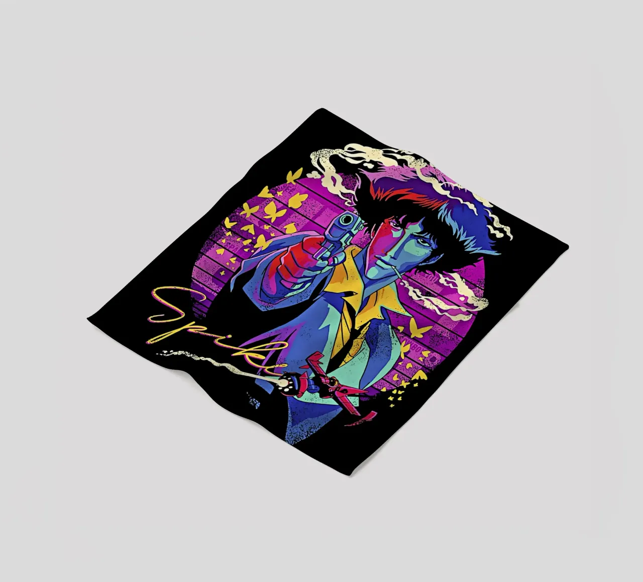 Spike Spiegel 3 coperta in pile da Neonartstudio