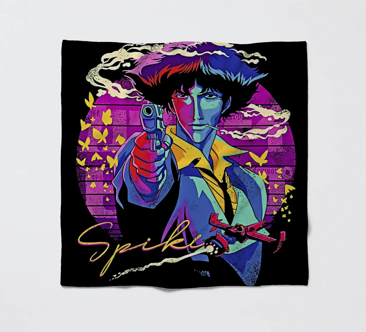 Spike Spiegel 3 coperta in pile da Neonartstudio