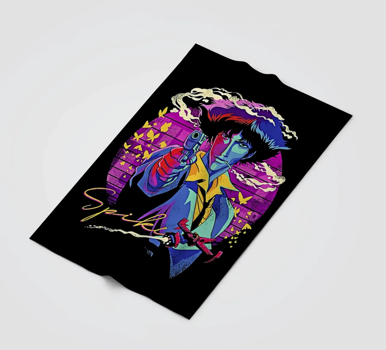 Spike Spiegel 3 coperta in pile da Neonartstudio