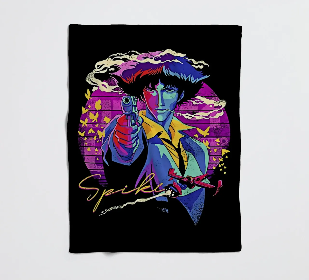 Spike Spiegel 3 coperta in pile da Neonartstudio