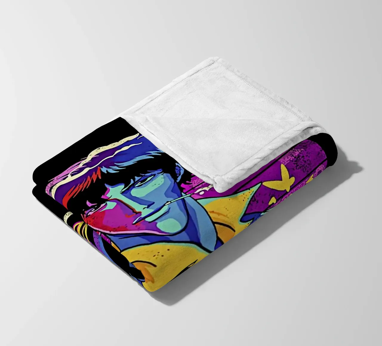 Spike Spiegel 3 coperta in pile da Neonartstudio