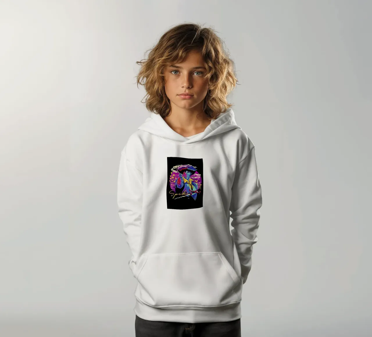 Spike Spiegel 3 kids hoodie by Neonartstudio