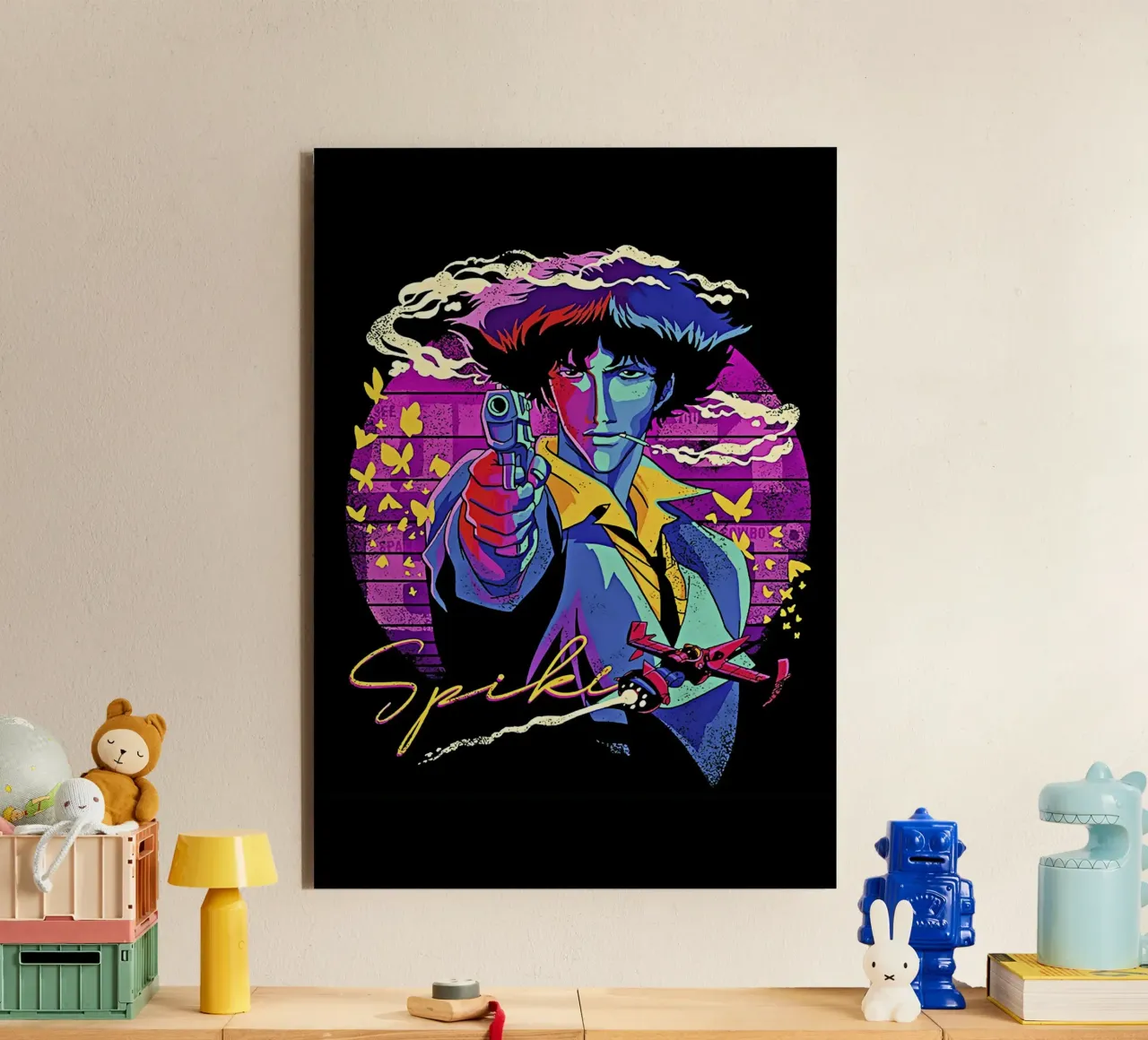 Spike Spiegel 3 alluminio dibond da Neonartstudio