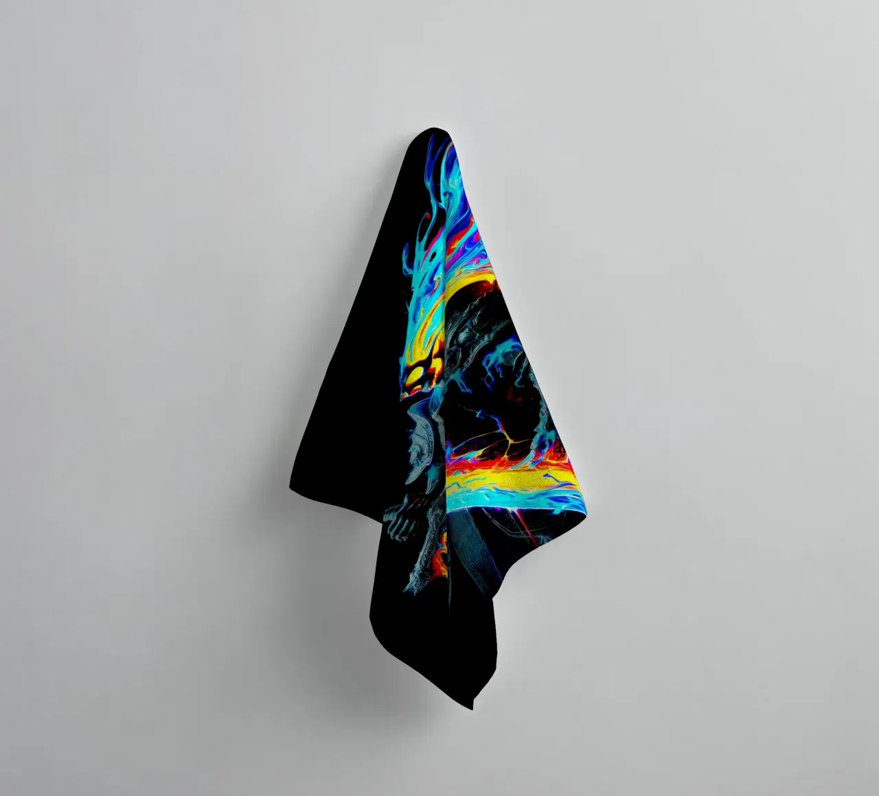 Ruimtewachter badhanddoek van Metallic Meltdown