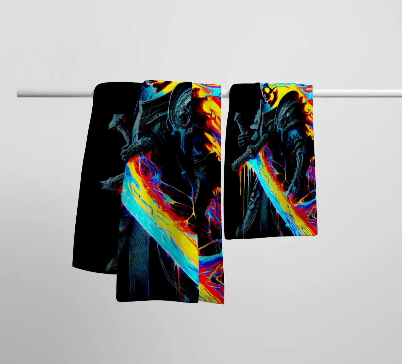 Ruimtewachter badhanddoek van Metallic Meltdown