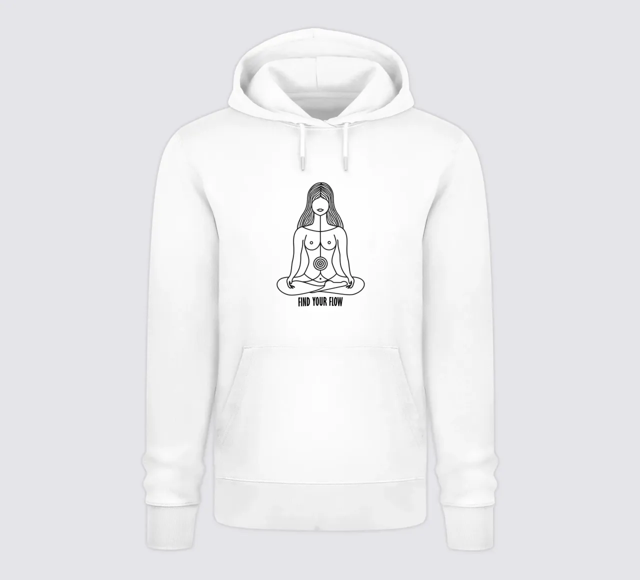 Find Your Flow | Yoga & Meditation Logo felpa con cappuccio da Autofocus