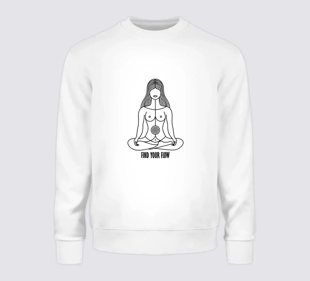 Find Your Flow | Yoga & Meditation Logo felpa da Autofocus