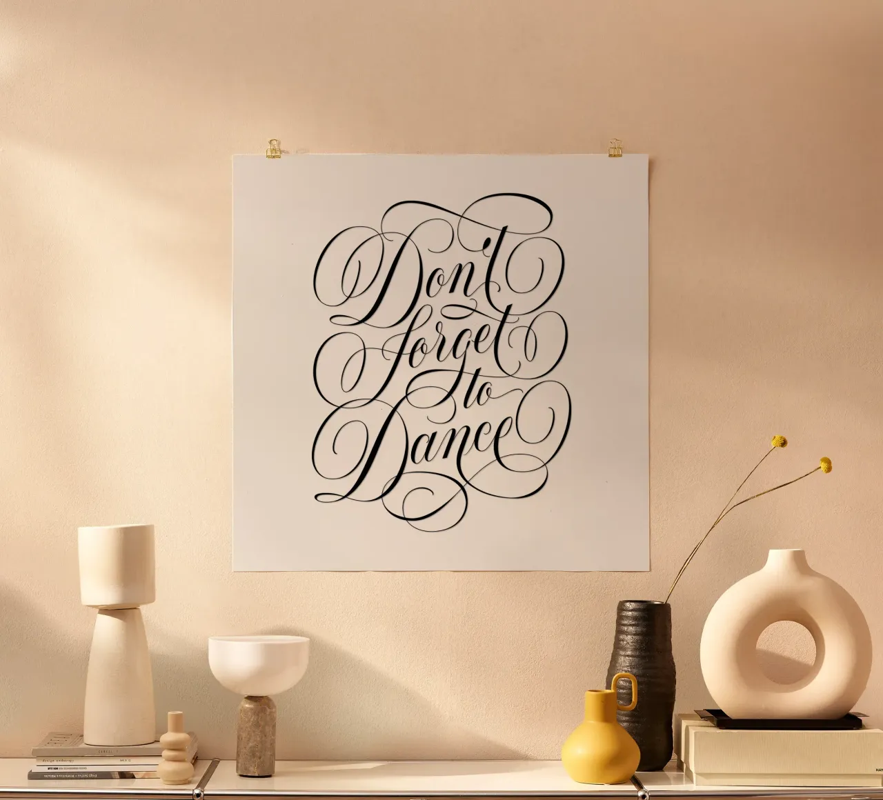 N'oublie pas de danser. Sois spontané. Profite de chaque instant hahnemühle de CalliLetters