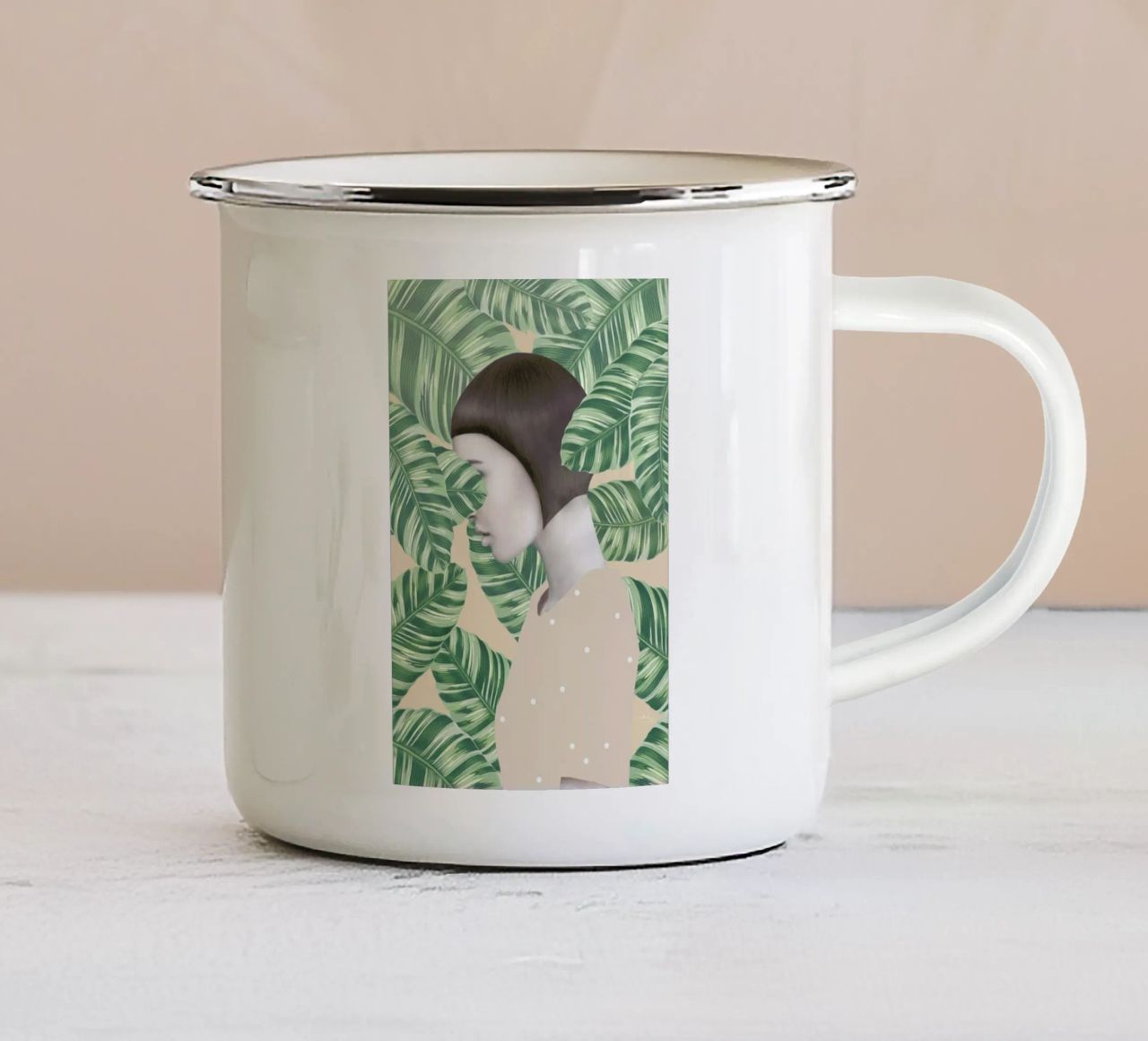Flora tazza in smalto da Nettsch