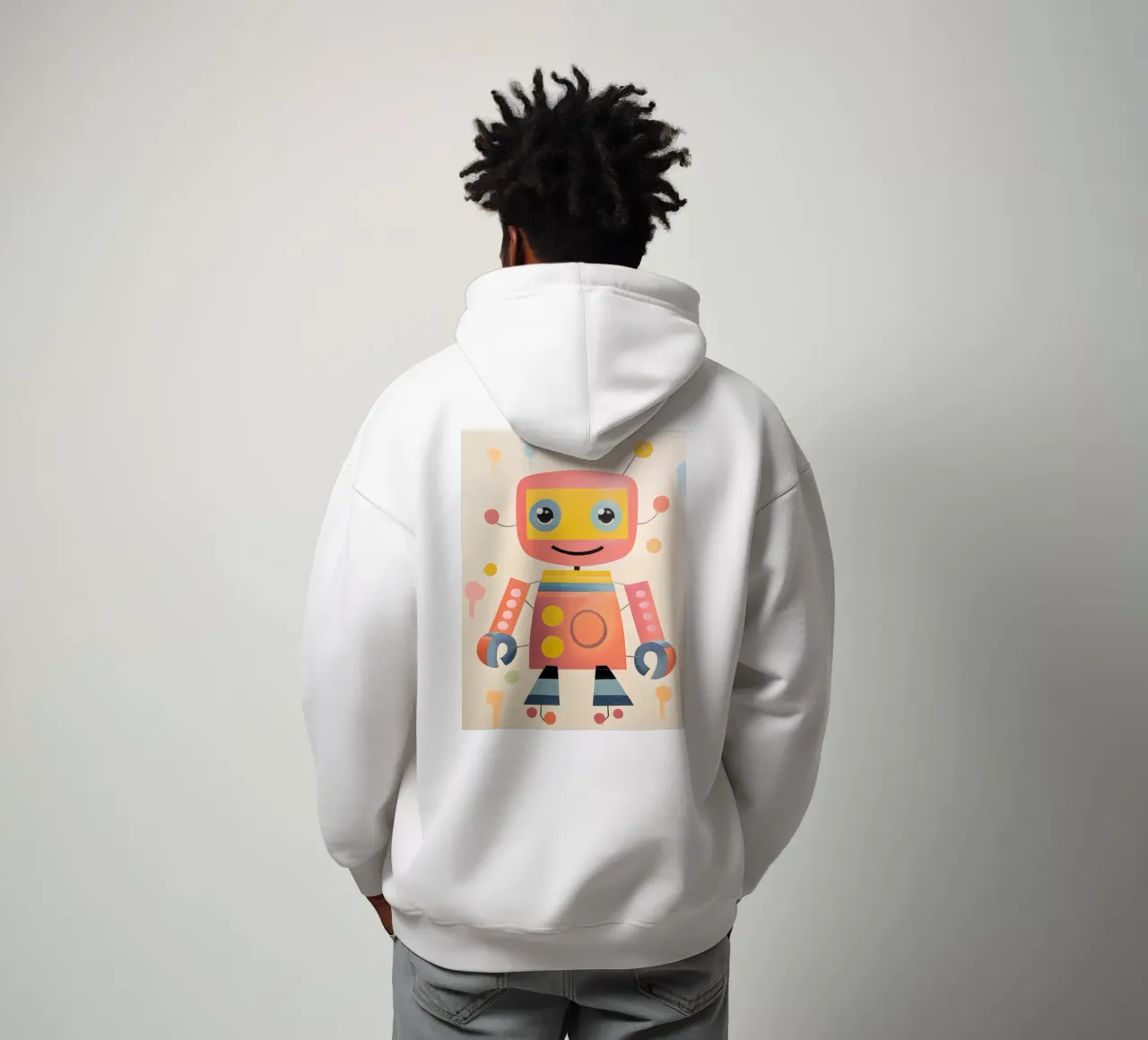 Robot colorato 1 felpa con cappuccio da KidzStudio