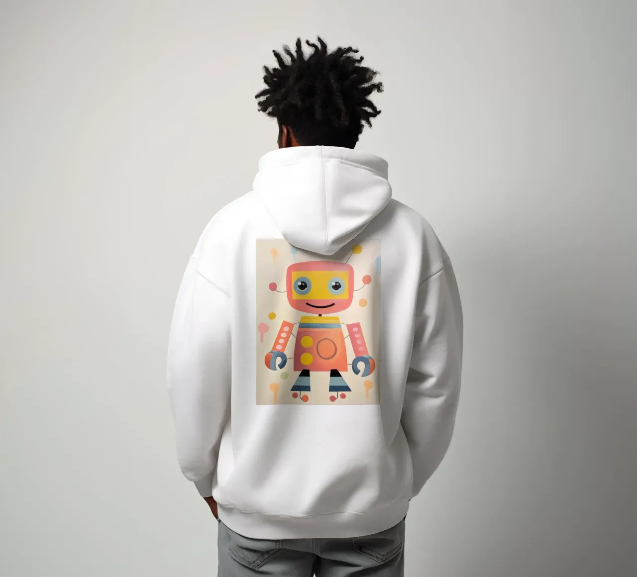 Robot coloré 1 sweat à capuche de KidzStudio