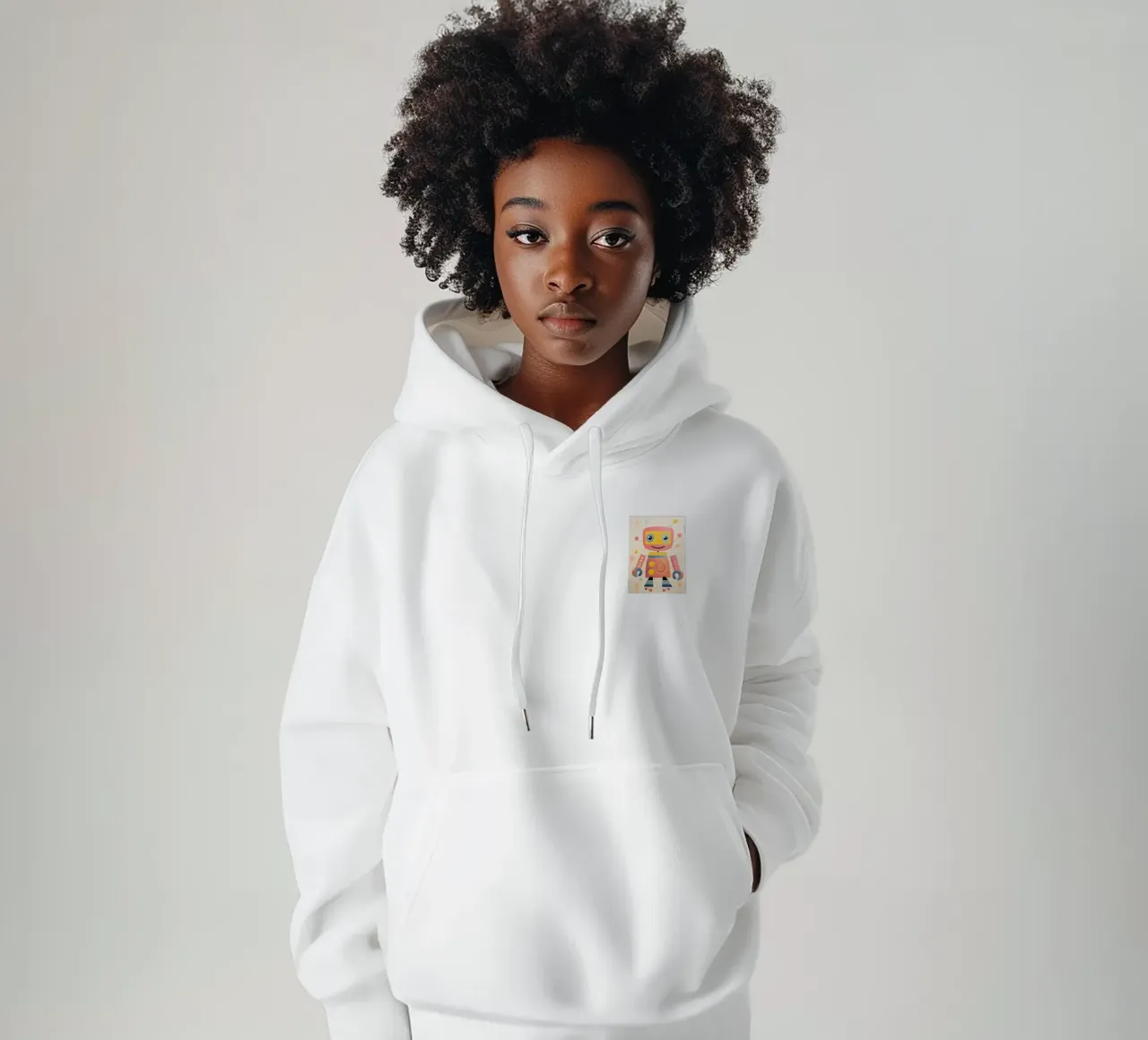 Robot colorato 1 felpa con cappuccio da KidzStudio