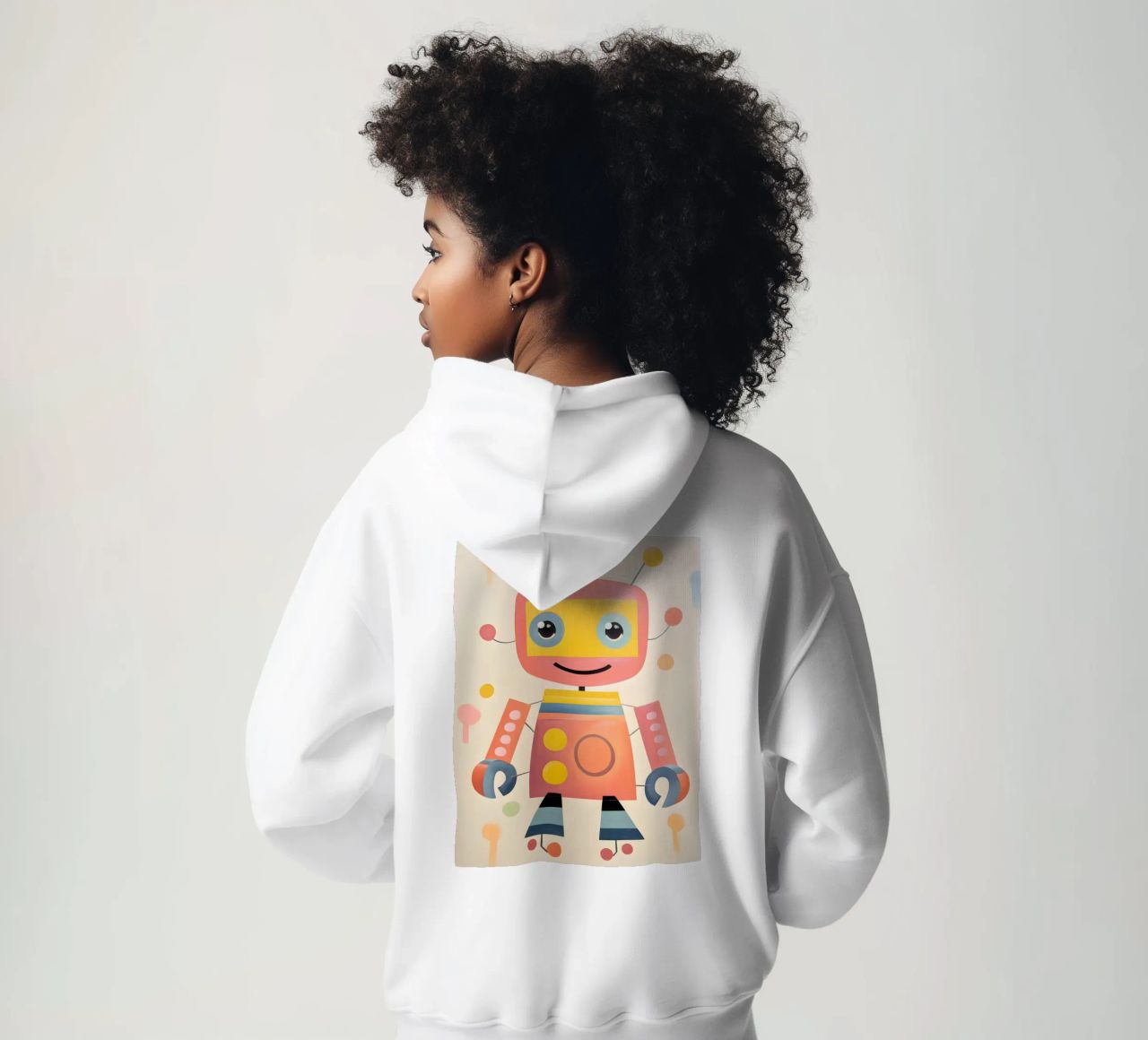 Robot colorato 1 felpa con cappuccio da KidzStudio