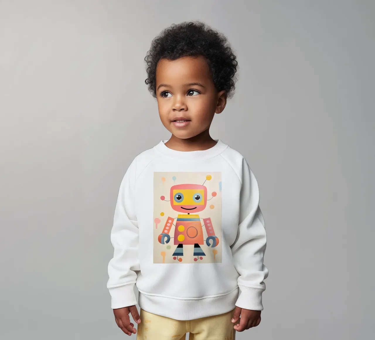 Robot colorato 1 felpa neonato da KidzStudio