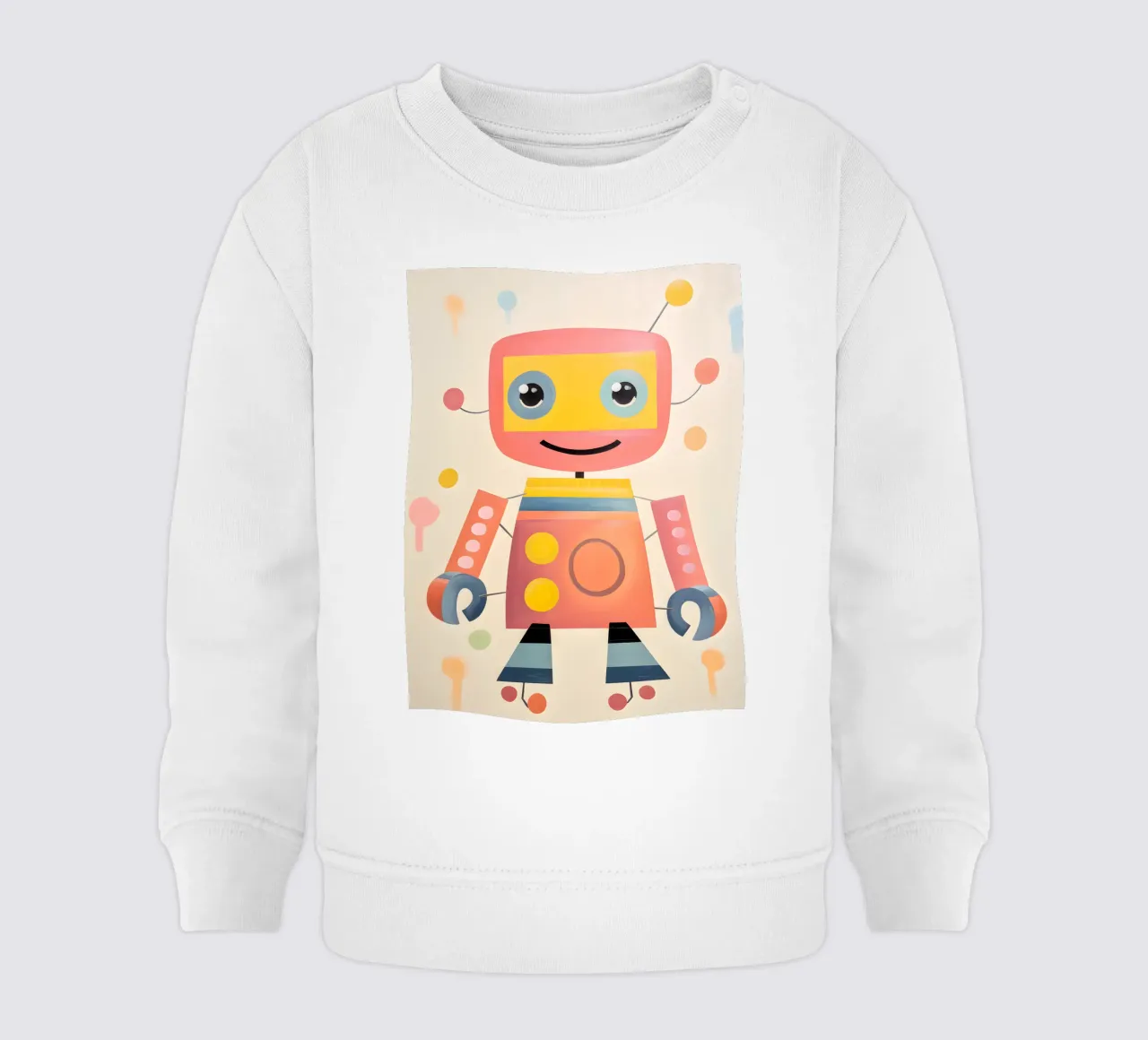 Robot colorato 1 felpa neonato da KidzStudio