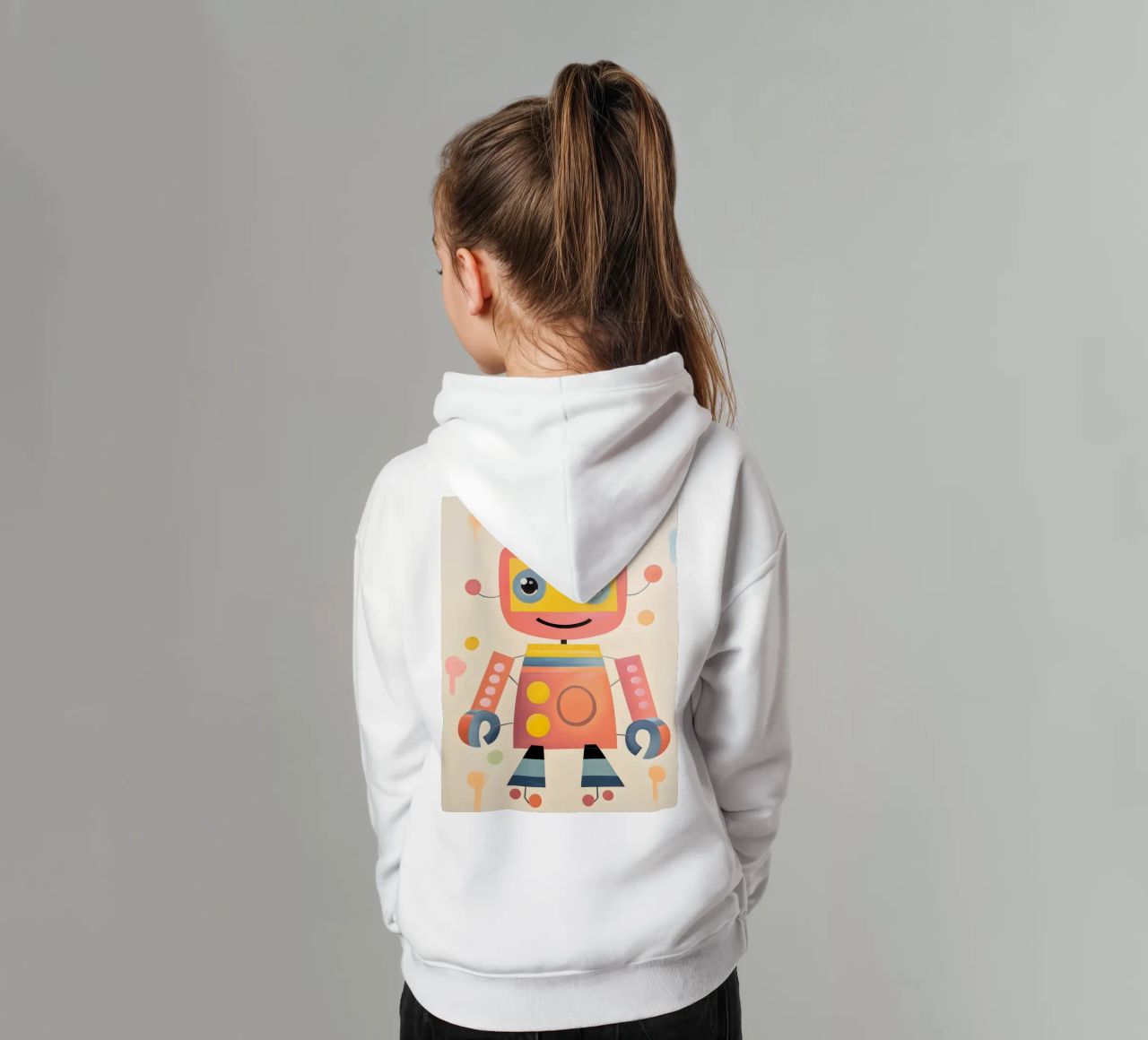 Robot colorato 1 felpa bambino con cappuccio da KidzStudio