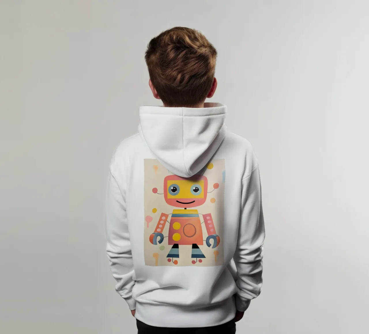 Robot colorato 1 felpa bambino con cappuccio da KidzStudio