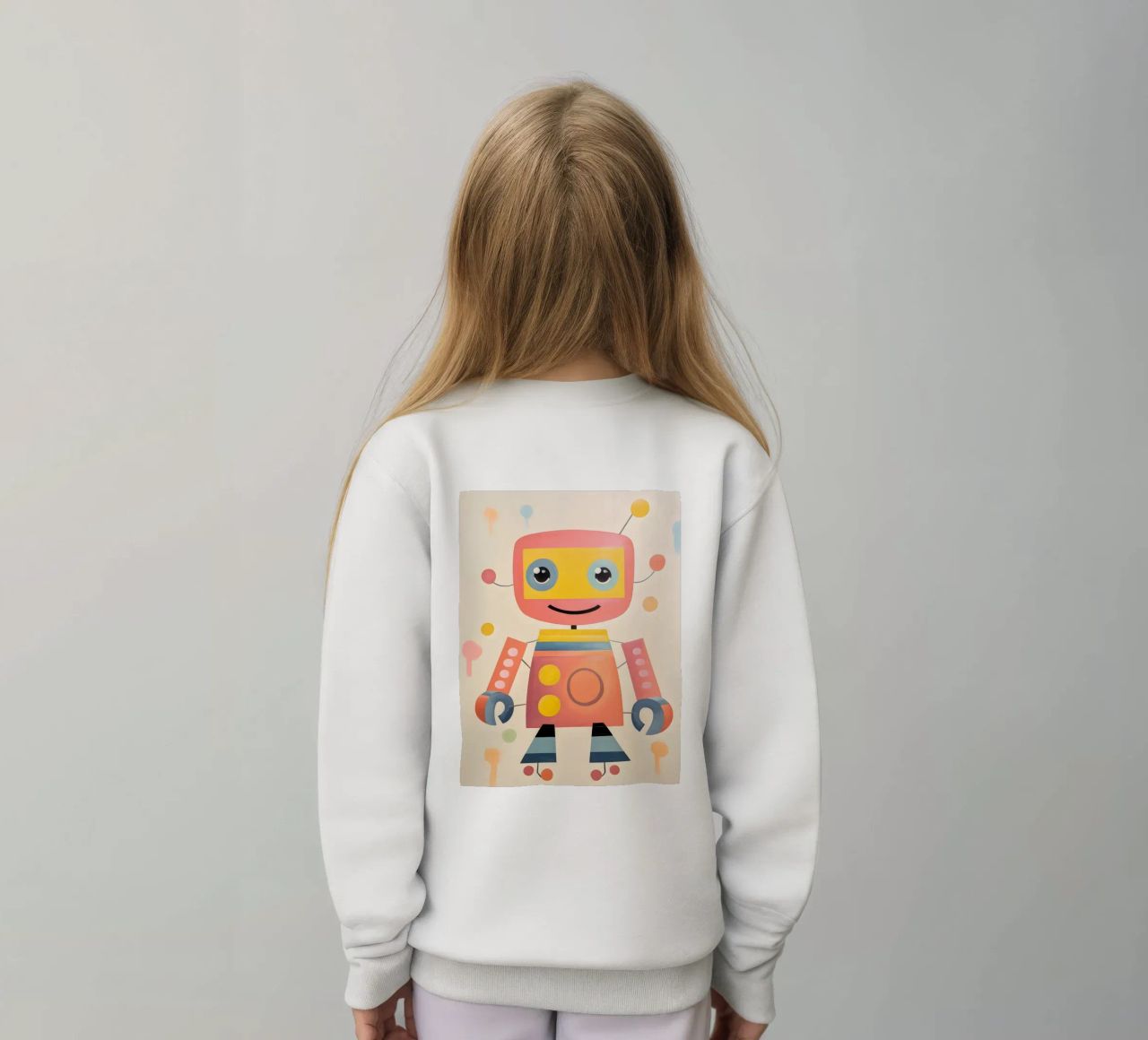 Robot colorato 1 felpa bambino da KidzStudio