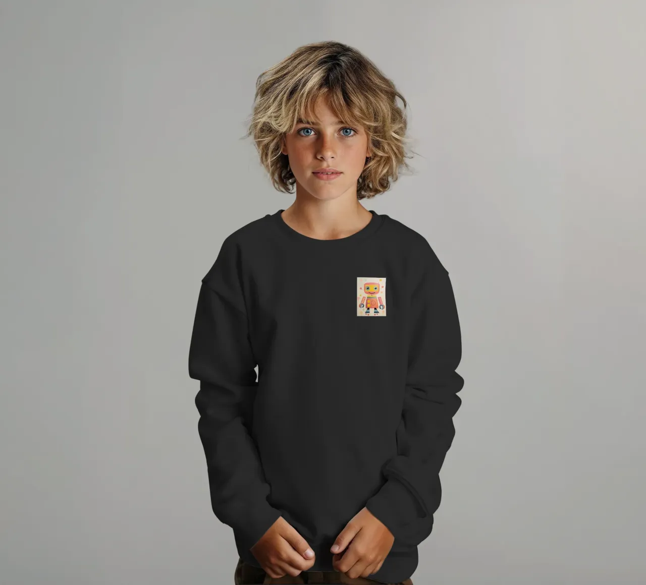 Robot colorato 1 felpa bambino da KidzStudio