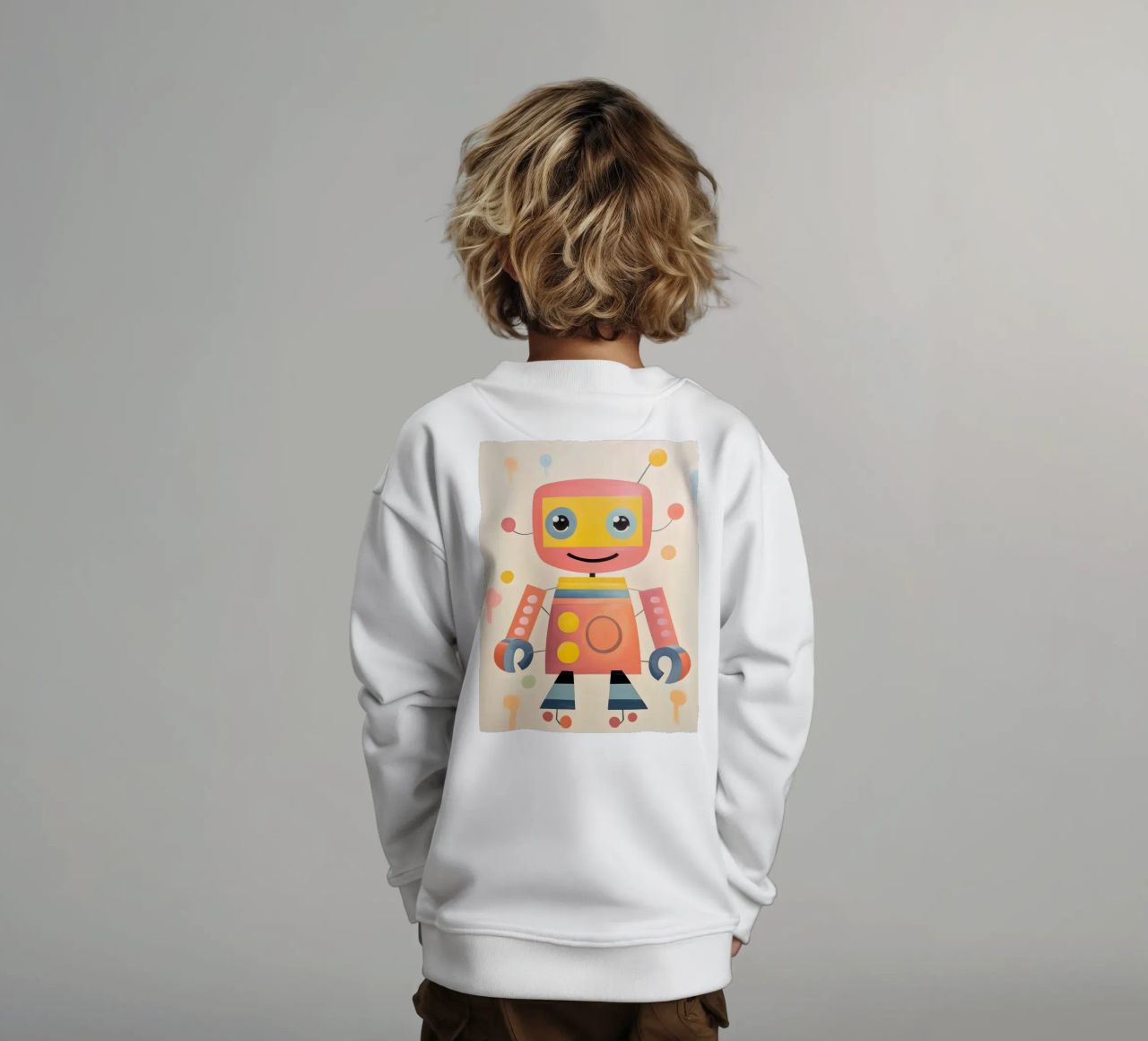 Robot colorato 1 felpa bambino da KidzStudio
