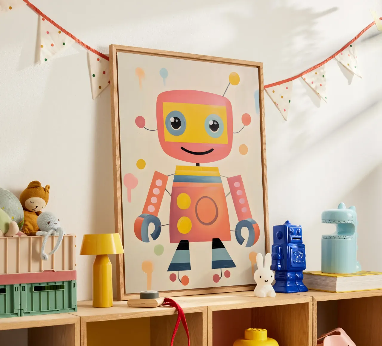 Robot colorato 1 plexiglass da KidzStudio