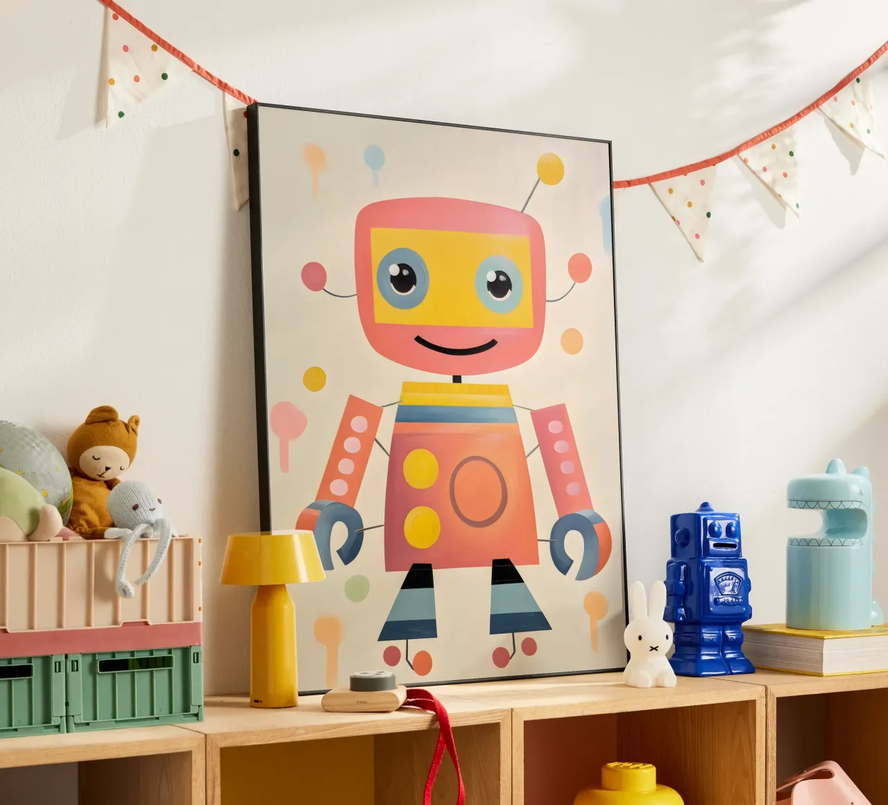 Robot colorato 1 alluminio dibond da KidzStudio