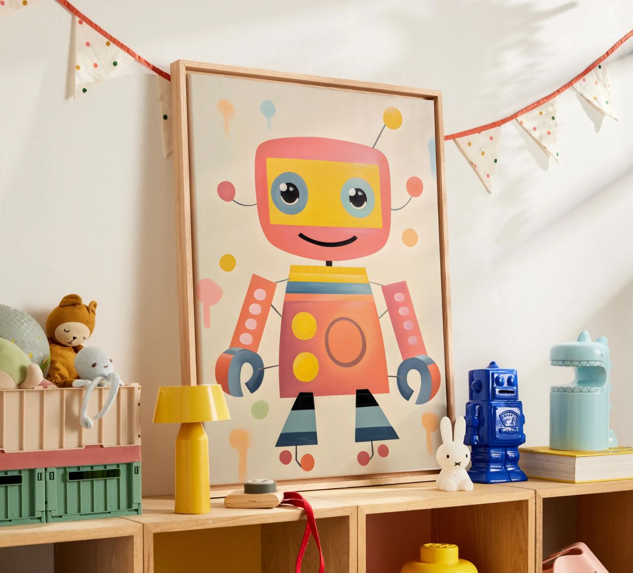 Robot colorato 1 tela da KidzStudio