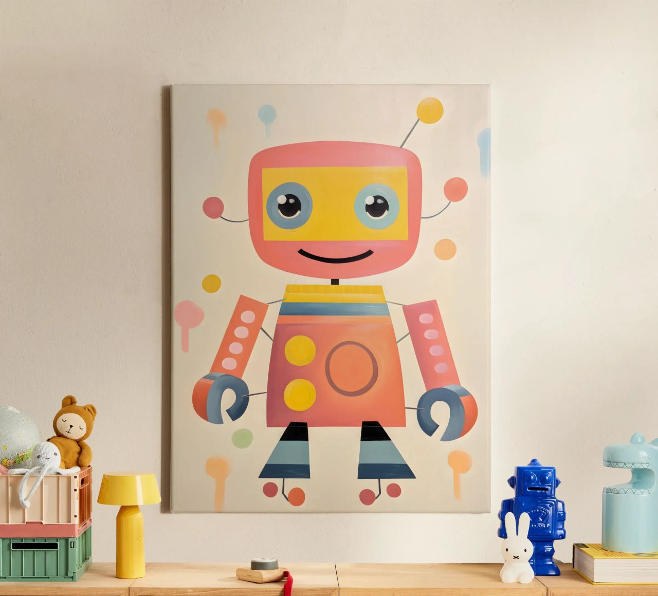 Robot colorato 1 tela da KidzStudio